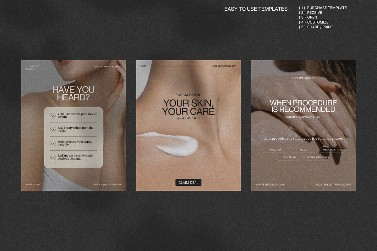 Aesthetic Skincare Canva Bundle preview 3