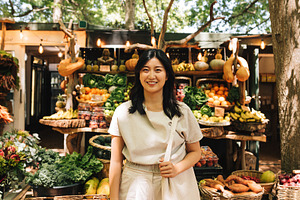 Portrait of a young Asian woman, a Food & Drink Photo by Artem Varnitsin