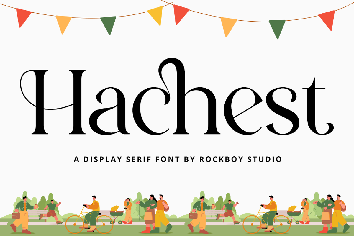 Hachest - Display Serif Font, a Serif Font by RockboyStd (Photo 1 of 12)