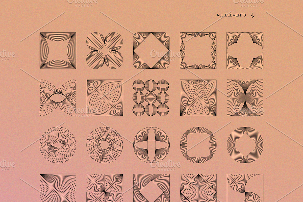 Linear gradients - vector elements, a Background Graphic by venimo