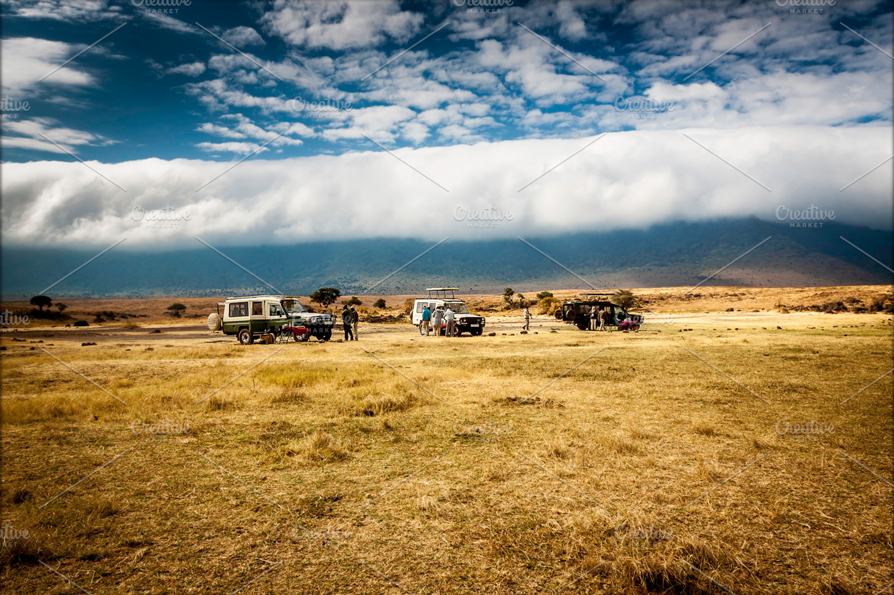 Ngorongoro national park stock photo containing blue cloud and blue sky, a Nature Photo by jetta.lichtman