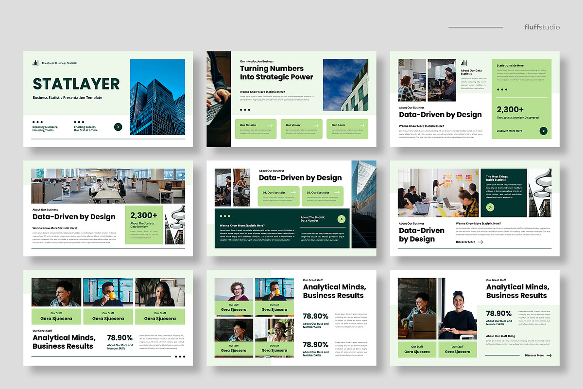 Business Statistic Google Slides, a Presentation Template by fluffstudio (Photo 2 of 4)