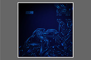 -50% Circuit boards backgrounds set, a Background Graphic by frost_newt (Thumbnail 5 of 11)
