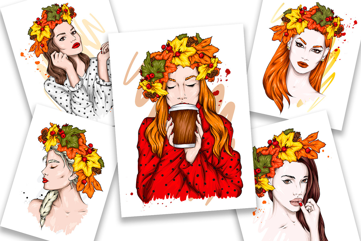 9 Stylish Fall Fashion Portraits, a Person Illustration by Vitaliy Grin (Photo 2 of 3)