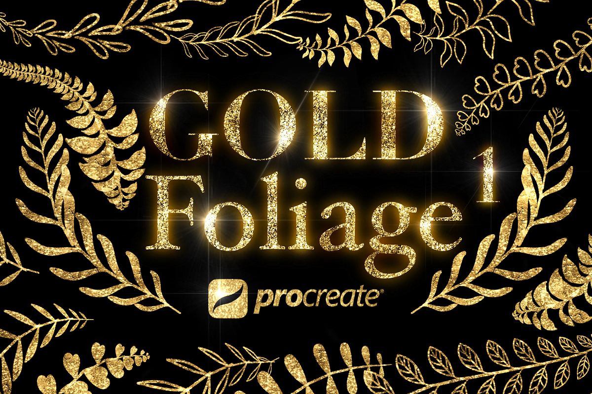 Procreate Brushes Gold Foliage Vol 1, a Brush Add-On by Fashion Workshop Bkk (Photo 1 of 11)