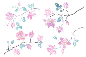 Magnolia Watercolor Set