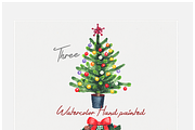 Watercolor Christmas Holiday clipart, a Decorative Illustration by Eomoiart (Thumbnail 2 of 3)