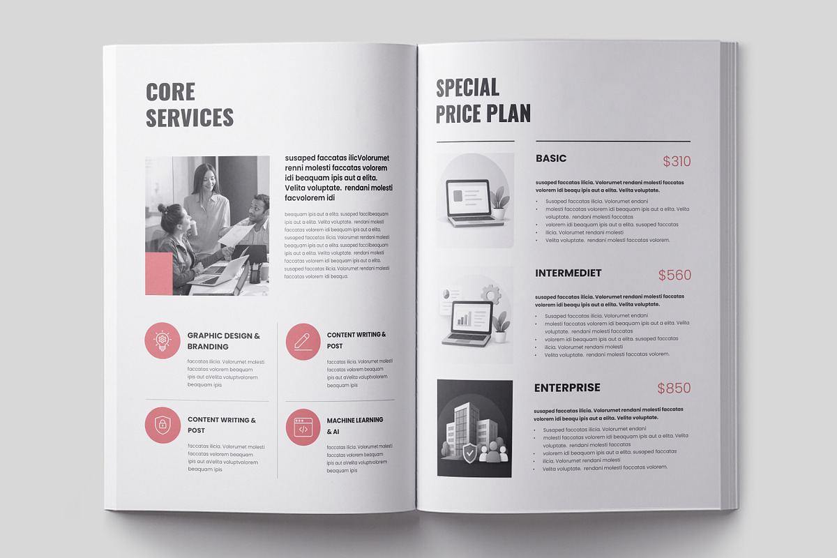 Corporate Proposal Template Brochure, a Brochure Template by Niofix (Photo 5 of 8)