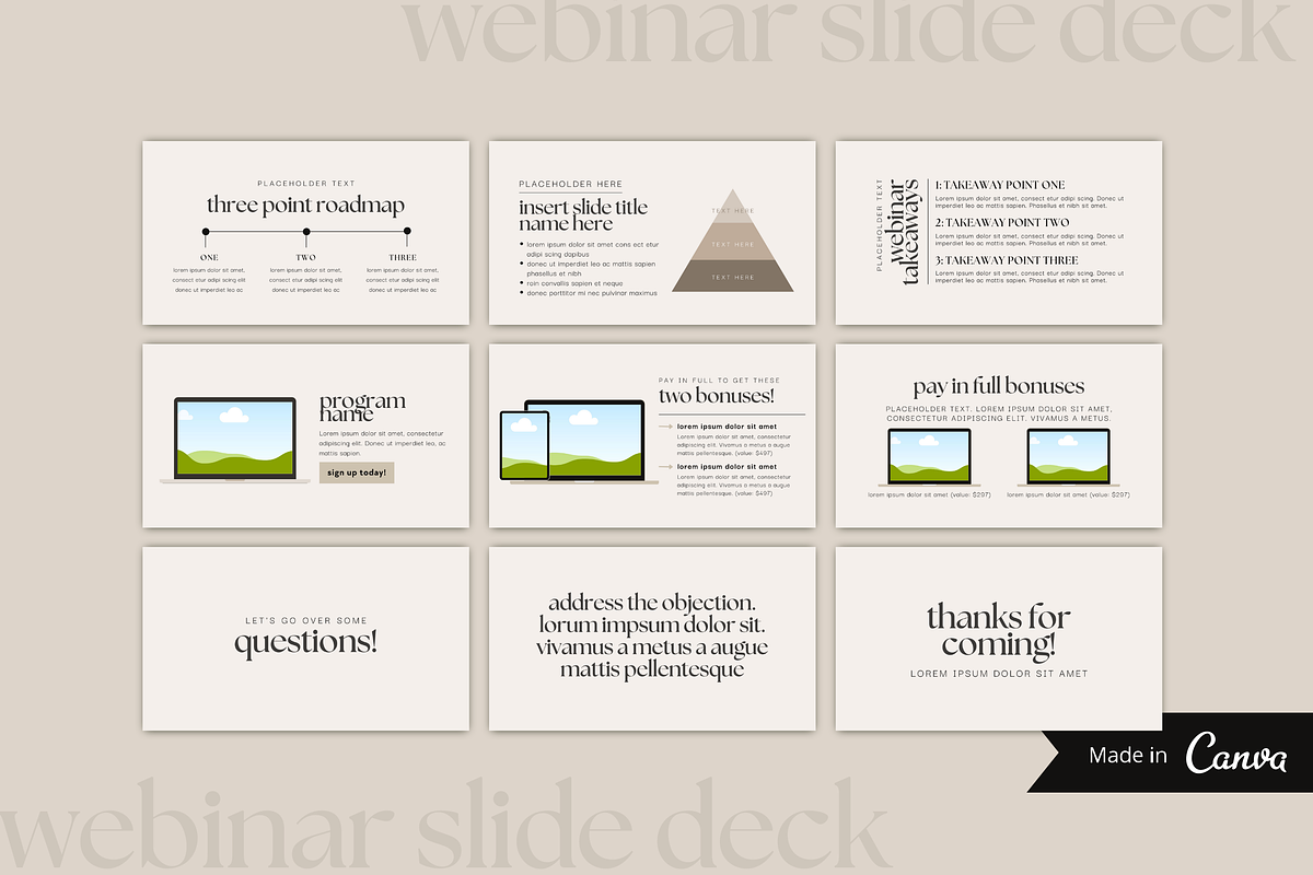Webinar Slide Deck Canva Templates, a Presentation Template by molly ho ...