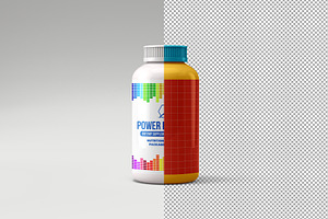 Bottle Nutrition Supplement Mockup