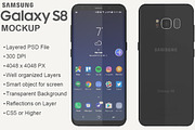 Samsung Galaxy S8 PSD Mockup, an Android Mockup by PSD Mockups (Thumbnail 1 of 7)