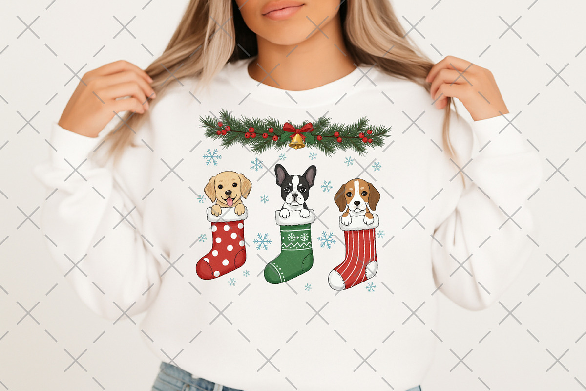 Christmas Dogs PNG, an Illustration by Craft Nest (Photo 3 of 6)