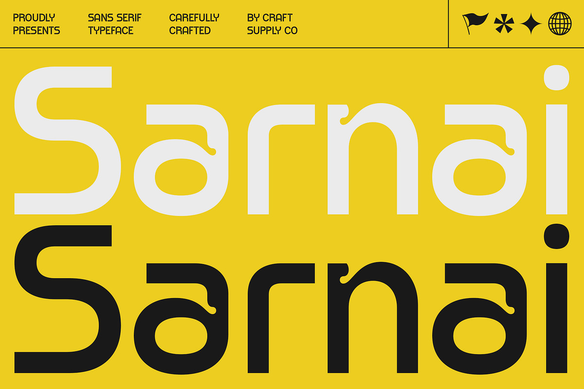 Sarnai – Sans Serif Font, a Sans Serif Font by Craft Supply Co. (Photo 1 of 8)