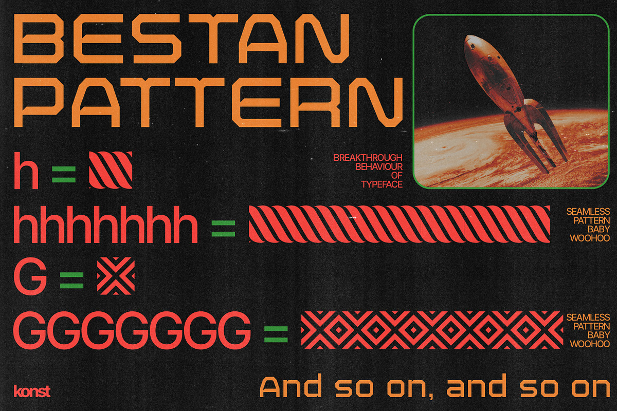 Bestan - Futuristic Display Fonts, a Font by Konstantine Studio (Photo 5 of 8)