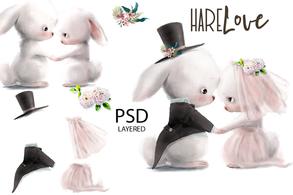 HareLove, an Animal Illustration by Eve Farb (Photo 2 of 3)