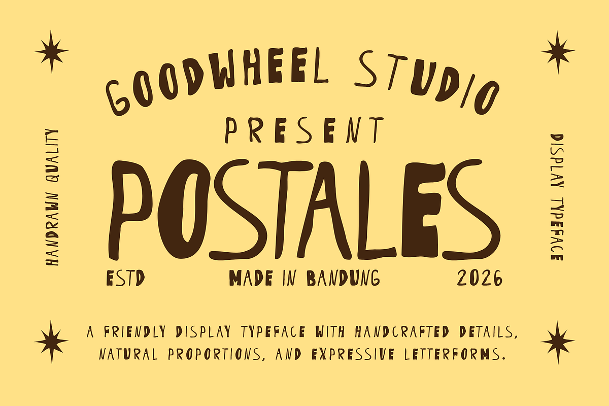 Postales | Handdrawn Typeface, a Handwritten Font by Goodwheel Studio (Photo 1 of 8)