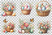 Watercolor Floral Easter Baskets, an Illustration by DreamCafeArt (Thumbnail 3 of 6)