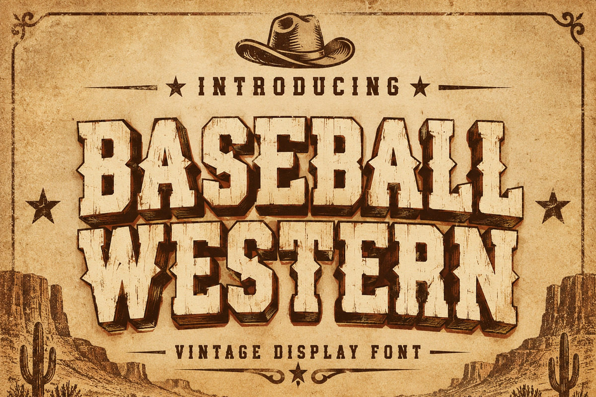 Baseball Western, a Slab Serif Font by Limited.studio (Photo 1 of 5)