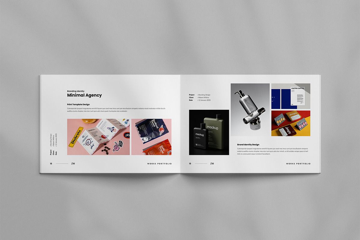 Works / Design Portfolio Template, a Brochure Template by TemplateFolio-Shop (Photo 10 of 20)