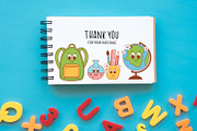 Groovy School Vector Clipart Pack, an Education Illustration by NataKa (Thumbnail 4 of 4)
