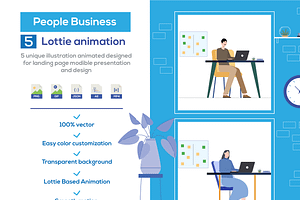 People Business Lottie Animations, a Templates & Theme by lottie pro