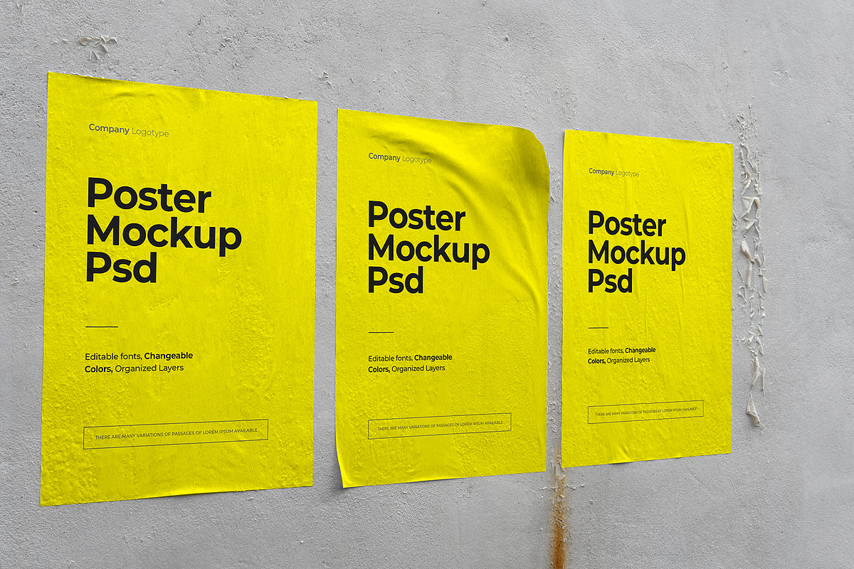 A4 Urban Poster Mockup, a Print Template by Graphicnugget (Photo 2 of 5)