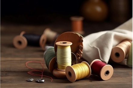 Pincushion spools thread equipment, an Arts & Entertainment Photo by Ylivdesign