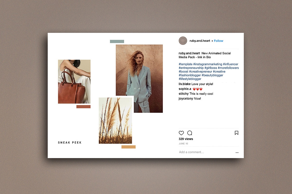 Animated Moodboard Instagram Pack, a Social Media Template by Ruby&Heart Studio (Photo 4 of 7)