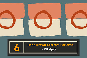 6 Hand Drawn Abstract Patterns