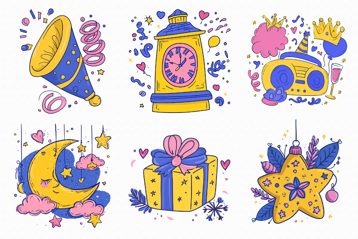 New Year Clipart Bundle, an Illustration by Libby Wishes (Photo 8 of 8)