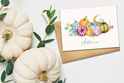 Watercolor Autumn Pumpkins Clipart, a Seasonal Illustration by SvetaArtStore (Thumbnail 6 of 15)
