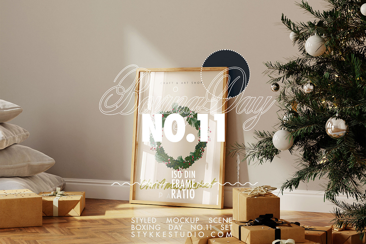 BOXING DAY | Christmas Frame Mockup, a Household Mockup by Stykke Studio (Photo 1 of 5)