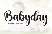 Babyday | Script Font, a Handwritten Font by Scratchones (Thumbnail 1 of 8)