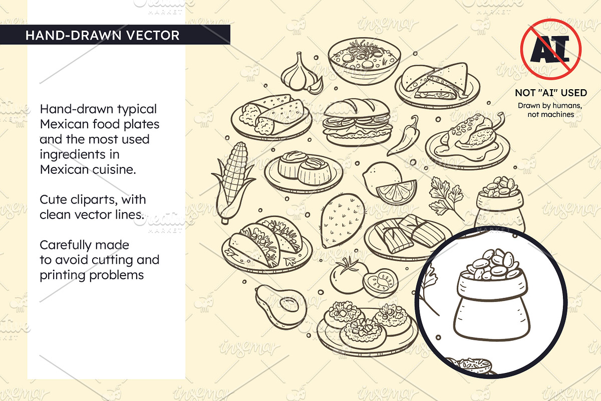 Mexican Food Doodle Clip Art, a Food Illustration by insemar (Photo 2 of 4)