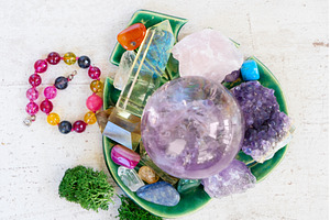 Healing crystals concept, a Health & Medical Photo by Neirfy