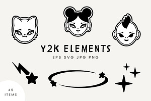Y2K Decorative Design Elements