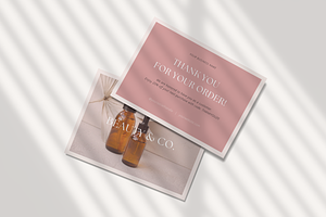 Pink Thank You Card Template, a Card Template by Gebers Marketing & Design