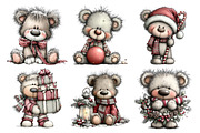Whimsical Christmas Teddy Bear PNG, an Animal Illustration by Creative Art (Thumbnail 5 of 6)