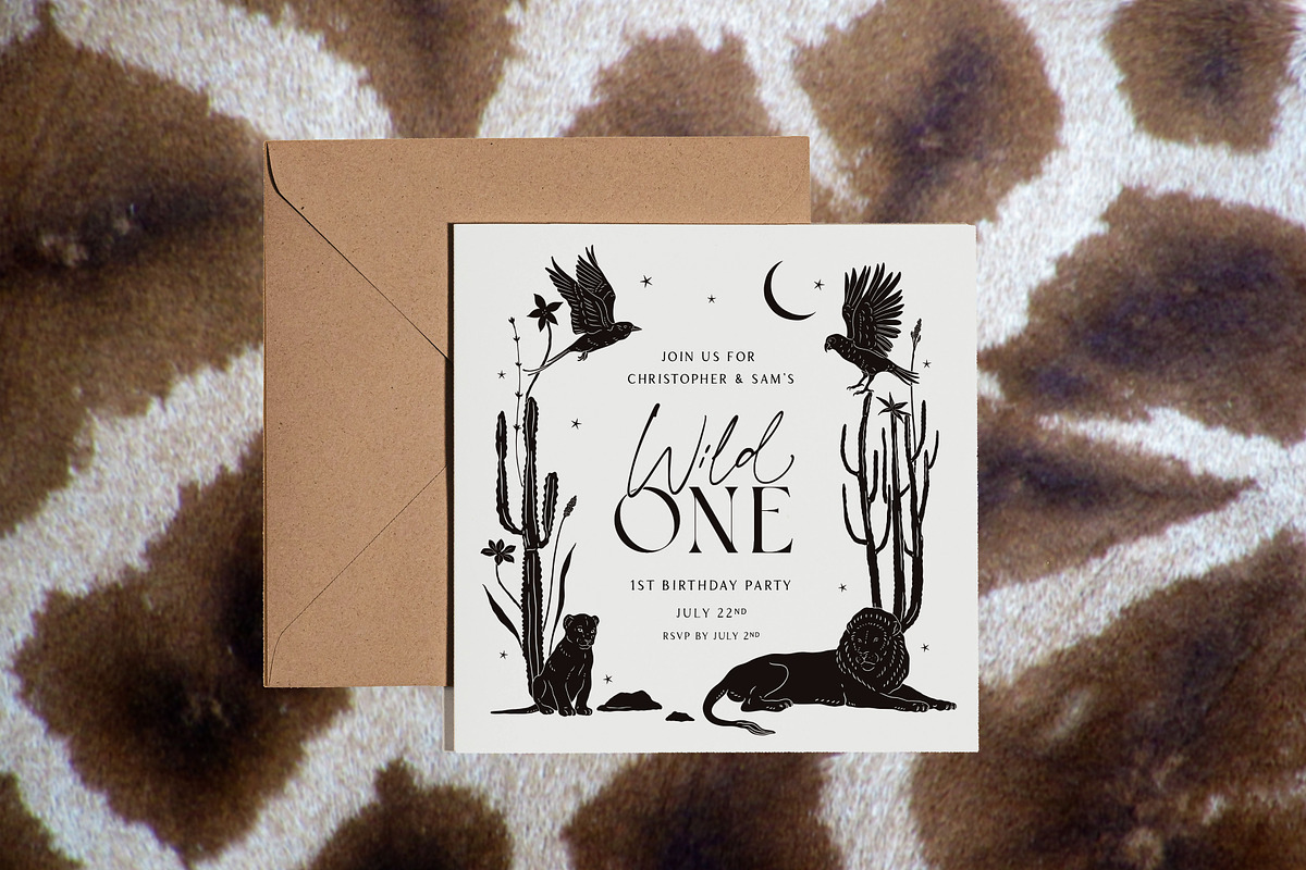 Starlit Safari Graphic Collection, an Animal Illustration by rouxsupplyco (Photo 9 of 16)