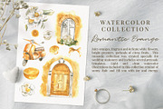 Romantic Orange Watercolor Set, a Decorative Illustration by foxsong (Thumbnail 2 of 12)