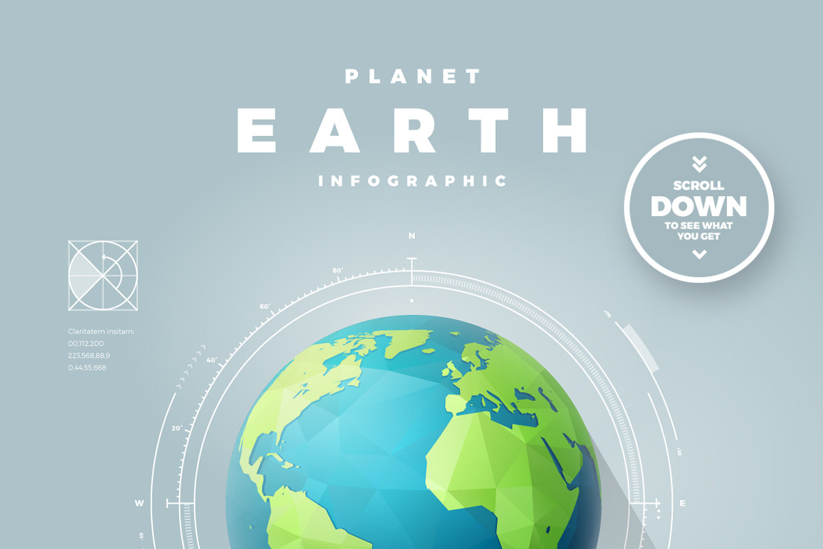 Planet Earth infographic, a Work Illustration by blauananas (Photo 7 of 8)