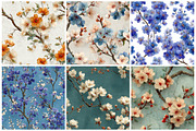 Pastel Floral Trees Digital Papers, a Texture Graphic by CitraGraphics (Thumbnail 4 of 6)