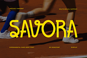 Savora - Experimental SansSerif Font, a Sans Serif Font by overlaytemplates (Thumbnail 1 of 5)