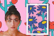 Psychedelic 80s pop art flowers, an Illustration by okchizh (Thumbnail 7 of 9)