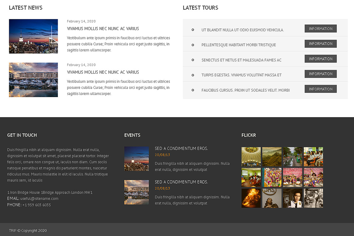 Trip Bootstrap Template, a Bootstrap Template by IceTemplates (Photo 4 of 4)