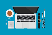 Flat Desk Scene Creator, an Illustration by Cassandra Cappello (Thumbnail 2 of 5)