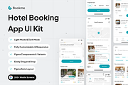 Bookme - Hotel Booking App UI Kit, an UI Kit Template by HasnaAzlya (Thumbnail 1 of 8)