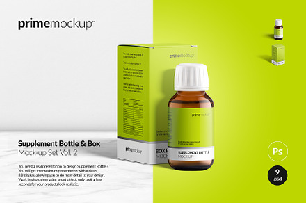 Supplement Bottle Mockup Set Vol. 2
