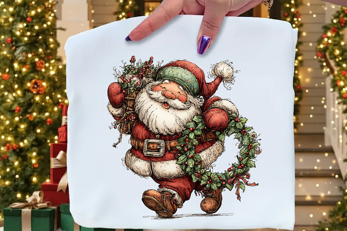 Whimsical Santa Claus Clipart, an Illustration by Craft Nest (Photo 5 of 9)