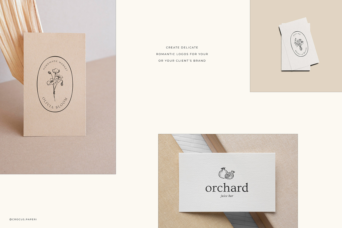 Botanical logos Vol. 4, a Branding & Logo Template by Crocus Paperi (Photo 4 of 16)